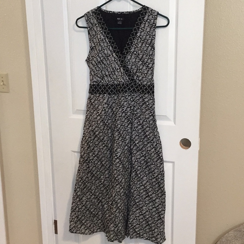 Black and White Cotton Dress